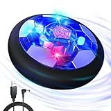 Hot Bee Jungen Spielzeug für Kinder, Air Power Fußball, Hover Fussball Indoor mit LED Geschenke ab 3 4 5 6 7 8 Jahre Jungen Mädchen Kinderspielzeug 3-8 Jahre, Wiederaufladbar Fußball Spiele Kinder