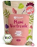 PregniVital® - Mami Vorfreude - BIO Schwangerschaftstee 1. 2. 3. Trimester - Hebammen-Kräuter für die gesamte Schwangerschaft - auch perfekt als Schwangerschafts-Geschenk - 15 Teebeutel