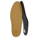 Lenzen Prestige Fußbett Einlegesohlen aus hochwertigem Leder I Orthopädische Schuheinlage mit Mittelfußstütze, Fersenpolster und Aktivkohle (44) Beige