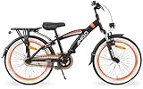 AMIGO Roady Fahrrad 20 Zoll - Kinderfahrrad für Jungen - Rücktrittbremse und V-Brake - Schwarz/Orange