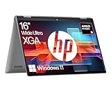 HP Envy x360 2-in1 Convertible Copilot+ Laptop | AMD Ryzen 5 8640HS mit integrierter KI | 16” WUXGA Touchscreen | 16GB RAM | 512GB SSD | AMD Radeon-Grafikeinheit | Windows 11 Home | QWERTZ | Silber