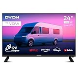 DYON Smart 24 VX-V – 24 Zoll (60 cm) Smart-TV mit 12V-Anschluss, Triple Tuner (DVB-S2/T2/C), App Store, Prime Video, Netflix, Disney+, waipu.tv, Hotelmodus
