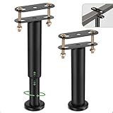 HUALIANG 2 Stück Bettfüße, Höhenverstellbar Bettbeine 25-42 cm, Metall Einziehbar Möbelfüße Bettrahmen Mittelstützbeine, Bett Füße Ersatzteile für Bettstütze,Sofa,Schrank,Tisch