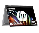 HP Envy x360 2-in-1 Convertible Copilot+ Laptop | AMD Ryzen 5 8640HS mit integrierter KI | 14' 2.8K OLED Touch Display | 16GB RAM | 512GB SSD | ‎AMD Radeon Graphics | QWERTZ | Windows 11 Home | Silber