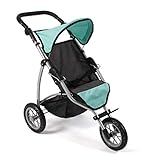 Bayer Chic 2000 - Puppenwagen Leon, Jogging Buggy, Puppenjogger für Kinder von 4 bis 8 Jahren, Melange dunkelgrau, Mint, 75 x 40 x 73.5 cm