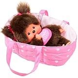 Monchhichi Kuschelpuppe mit Tragetasche - 20 cm - süßes Spielzeug