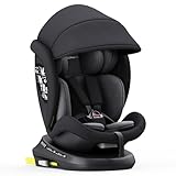 XOMAX 946i Kindersitz drehbar 360° mit ISOFIX, Liegefunktion I mitwachsend I 0-36 kg, 0-12 Jahre, Gruppe 0/1/2/3 I 5-Punkt-Gurt und 3-Punkt-Gurt I Bezug abnehmbar, waschbar I ECE R129