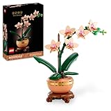 LEGO Botanicals Mini-Orchidee - Kunstblumen Set - Deko fürs Wohnzimmer oder Büro - Geschenk für Frauen und Männer - Künstliche Pflanzen - Bauset für Erwachsene 10343
