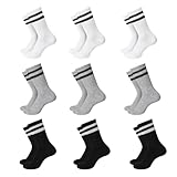 HAGOT 9 Paar Kinder Sportsocken, Jungen Kindersocken Mädchen, Baumwoll Socken Tennissocken, Sportsocken Kinder, Kindersocken Baumwolle, Kinder Socken Jungen und Mädchen, EU 30-34