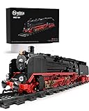 Nifeliz Zug BR01 Retro Dampflok Express Zug Modell Bausteine mit Schienen, Lokomotive Set Eisenbahn Bauspielzeug, Geschenk für Erwachsene und Jungen (1173 Teile)