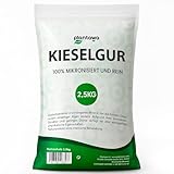 PLANTAWA Kieselgur 2,5kg | 100% Natürlich und Nachhaltig | Diatomaceous Earth | Fein Gemahlenes Kieselgur Pulver Ohne Chemische Behandlungen | Vielseitig Einsetzbar