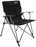 Outwell 470044 Goya Campingstuhl mit einer Tragkraft von 100 Kg, Polyester, Schwarz, 13 x 30 x 110 cm,