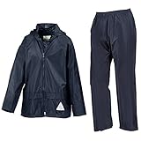 Result 2er Set Kinder Regenjacke und -hose, marine blau(XL /11-12)