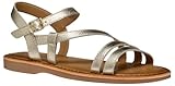 Geox J EOLIE Girl Sandal, Platinum, 36 EU