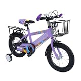 CHAPINGNI 14 Zoll Kinderfahrrad, mit Rücksitz Fahrrad Kinder mit Korb und Stützrädern mit Duales Bremssystem Jungen und Mädchen Fahrrad Kinder Fahrrad ab 3 Jahre Höhenverstellbares Kinderfahrräder