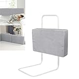 TWOLIIN Bettgitter Bettschutzgitter 50cm Rausfallschutz 5-Loch Höhenverstellbar für Kinder, Bett Rausfallschutz Bettkantenschutz Kinderbettgitter für Kinderbett Familienbett, Grau