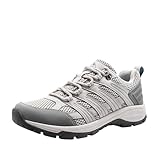 NORTIV 8 Damen Wanderschuhe rutschfest Outdoorschuhe Trekkingschuhe Atmungsaktiv Hiking Wanderhalbschuhe Wander Schuhe,Size 41,Hellgrau-Pu,SNHS222W