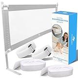 EVOLUCENT Bettgitter 200cm | Stabil ohne Verschrauben | Rausfallschutz für Boxspringbett und Elternbett | Bettschutzgitter mit Klett- und Klickgurten | Waschbares Mesh [1 Seitenteil]