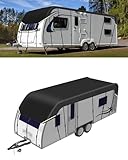 SUPAREE 210D Oxford-Stoff Wohnmobil Schutzhülle Wohnwagen Abdeckplane Winter Abdeckplane Wohnwagen Wasserdicht für Dach Schützt vor Staub, Feuchtigkeit und UV-Strahlung (7,5m x 3m)