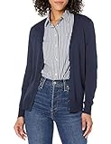 Amazon Essentials Damen Leichter Cardigan mit V-Ausschnitt (in Übergröße erhältlich), Marineblau, L