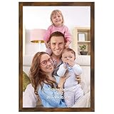 Giftgarden Braun Bilderrahmen 20x30 cm – Rustikaler Kunststoff Fotorahmen für 30x20 Fotos und Bilder, Wand- oder Tischaufsteller – Einzel Rahmen