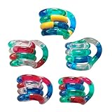 Fidget Toy,5 Stück Fidget Toys Set,Tangle Autismus Spielzeug,Stim Toys Zur Stressabbau,Twister,Hilfsmittel Hand-Augen-Koordination Und Autismus,FüR Kinder/Erwachsene Autismus Sensory Stimming (Y02)