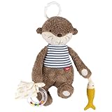 Fehn Activity-Otter – Motorikspielzeug zum Aufhängen mit spannenden Anhängern zum Greifen und Geräusche erzeugen für Babys und Kleinkinder ab 0+ Monaten