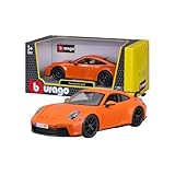 Bburago 18-21104 Porsche 911 GT3 (2021): Modellauto im Maßstab 1:24, Türen beweglich, grün oder orange
