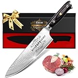 Scharfes Küchenmesser Geschenke für Männer, Profi Kochmesser Papa Geschenk Weihnachten, Deutsch EN.4116 Edelstahlmesser, Bester Papa Geburtstagsgeschenk, Adventskalender Füllung Weihnachtsgeschenke