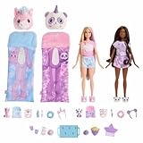 Barbie Cutie Reveal Pyjamaparty Deluxe Set - Über 35 Überraschungen inkl. 2 Puppen, 2 Haustiere, Farbwechsel & Zubehör für endlosen Spielspaß ab 3 Jahren, HRY15