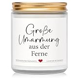 Gute Besserung Geschenke, Lavendelduftkerze mit Spruch, Große Umarmung aus der Ferne, Beste Kollegin Geschenk, Persönliches Geschenk für Freund, Nachhaltige Geschenke, Große KerzenGute Besserung