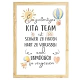 Abschiedsgeschenk für Kita Team | Kita Dankesagen | Abschiedsgeschenk Kindergarten | Poster Erzieherin (mit Rahmen)