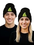 United Labels The Grinch Wintermütze, Schwarz, Strickmütze für Damen und Herren, Unisex Beanie Wollmütze, offizielles Merchandise