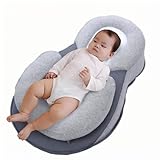 Tivezlor Babykeil für Schlafkissen, Memory Foam-Stützkissen für Säuglinge zur Reduzierung von Spucken, Reflux-Stillkissen aus atmungsaktivem Stoff