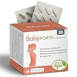 BabyFORTE® Kinderwunsch Vitamine ohne Jod - vegan- Quatrefolic®, Folsäure 800, Maca, Inositol - 180 Kapseln - Vitamine Schwangerschaft ohne Jod