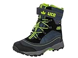 Lico Jungen Sundsvall Vs Schneestiefel, Marine Schwarz Lemon, 33 EU