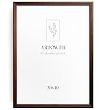 Artower® Bilderrahmen Vintage Braun Holz Rahmen für 30 x 40 cm | Posterrahmen Groß Collage | Picture Frame Vintage Brown Wood 30x40 cm | Retro Schmal Bilderrahmen | Braun Poster Rahmen