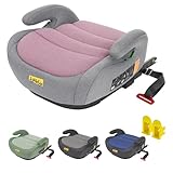 Jovikids Sitzerhöhung Auto Kinder ISOFIX, ECE R129 Kindersitzerhöhung 125-150cm, Verdickter Stoffbezug & Isofix Einführhilfe, Leicht Waschbar