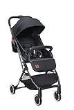 Kidmeister Reisebuggy Reise- Sport C-3D Sportwagen mit Liegefunktion Kinderwagen Jooger Schwarz ideal für den Urlaub