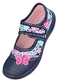 Beck Mädchen Beauty Hausschuh, Blau, 35 EU