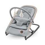 Maxi-Cosi Kori 2-in-1-Babywippe mit Spielzeugbogen, 0–2 Jahre, bis zu 15 kg, Baby Bouncer, 3 mit einer Hand einstellbare Liegepositionen, Easy-in-Gurt, leicht und kompakt, Eco Care, Beyond Grey