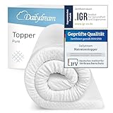 Dailydream Matratzen Topper 140x200cm | Memory Foam | 5cm hoch | Edition Pure, Model M | Zertifiziert & ergonomisch für unbequeme Matratze, Boxspringbett & Gästebett | Mattress Topper 140x200