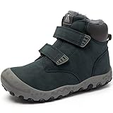 Mishansha Winterschuhe Jungen Mädchen Winterstiefel Kinder Schneestiefel Warm Winter Stiefel Winterboots Schneeboots Kinderstiefel Thermostiefel Wanderschuhe Blau,Gr.33