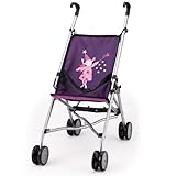 Bayer Design 30112AA - Puppen Buggy, zusammenklappbar, mit Doppelrädern, lila, ‎50 x 27.5 x 55 cm