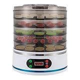 ACROSSPART 350W Lebensmittel-Dehydrator, Früchte Trockner Maschine Dörrautomaten, Dörrautomat mit Temperaturregler & Timer und LED-Display