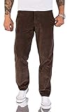 Rock Creek Herren Cord Hose Regular Fit Chino Hose Klassische Hosen Herrenhose Straight Cut Chinos Herren Cordhosen RC-2156 Mocca W36 L32