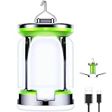 Blukar LED Campinglampe, 2000L Camping Laterne - 7 Leuchtmodi 60 LEDs Superhell USB Wiederaufladbare 10+ Std. Akkulaufzeit Zeltlampe Notfallleuchte für Camp, Wandern, Stromausfall, Notfall usw.