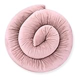 Bebeloo Seitenschläferkissen Körperkissen Pregnancy Pillow Bettkissen Bettschlange Nackenrolle Schlafkissen Stillkissen Bettumrandung Zugluftstopper (Pastellrosa, 300 cm)