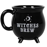 something different Witches Brew, Steinzeug, Kesselbecher, Schwarz, Einheitsgröße (1er Pack)