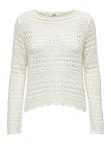 Jacqueline De Yong Damen Jdysun Lay L/S Boatneck Pullov. KNT Noos Strickpullover, Eggnog, S EU